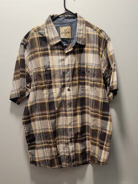 OutdoorLife Men's Short-Sleeve Button-Up Shirt xlt, extra large tall relax cozy